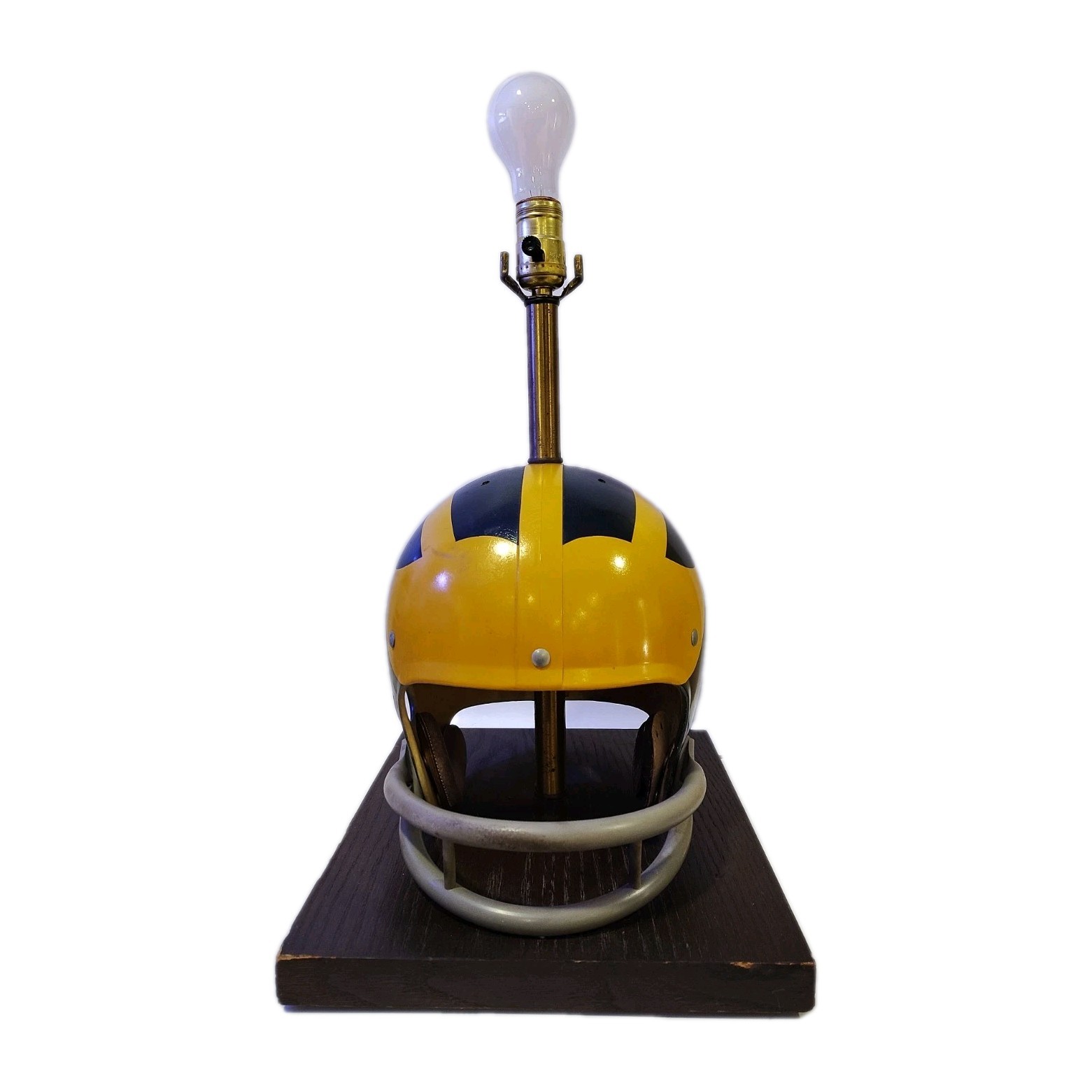 Vintage 1960-70s RARE Michigan Wolverines Riddell Kra-Lite Football Helmet Lamp
