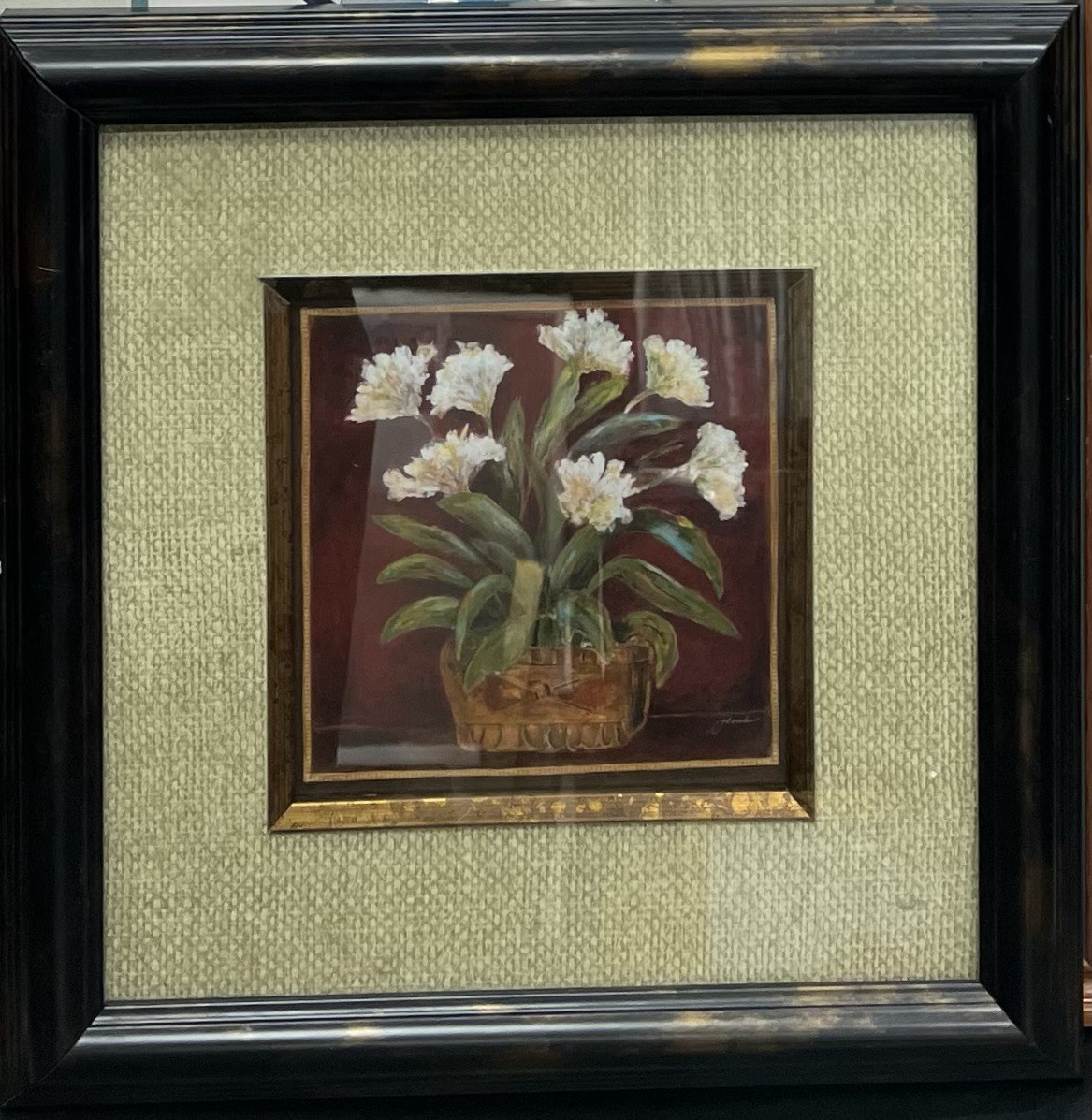Joyce Combs Simply Red II Framed Floral Still Life Print Signed Joyce Combs Simply Red II Framed Floral Still Life Print Signed