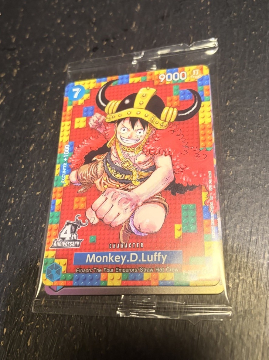 Monkey.D.Luffy (4th Anniversary) P-110 One Piece Promotion Cards Regular Monkey.D.Luffy (4th Anniversary) P-110 One Piece Promotion Cards Regular