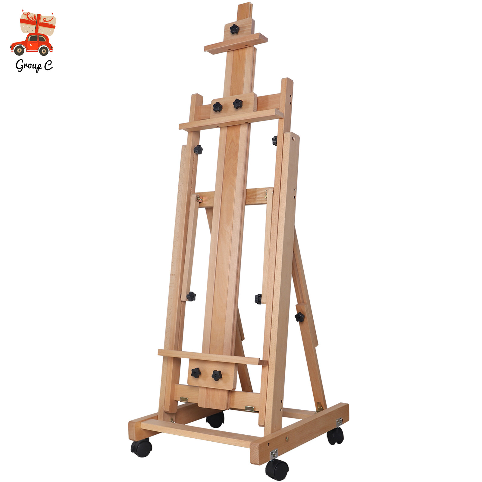 HeavyDuty Studio Artist Easel Large H-Frame Wood Painting Art Easel Standing 