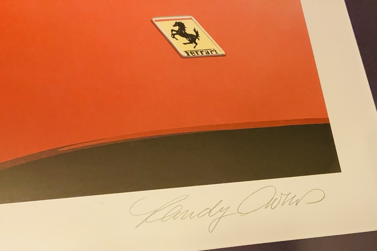 Randy Owens Signed FERRARI 315S Framed Serigraph 314 / 1000 Print Randy Owens Signed FERRARI 315S Framed Serigraph 314 / 1000 Print