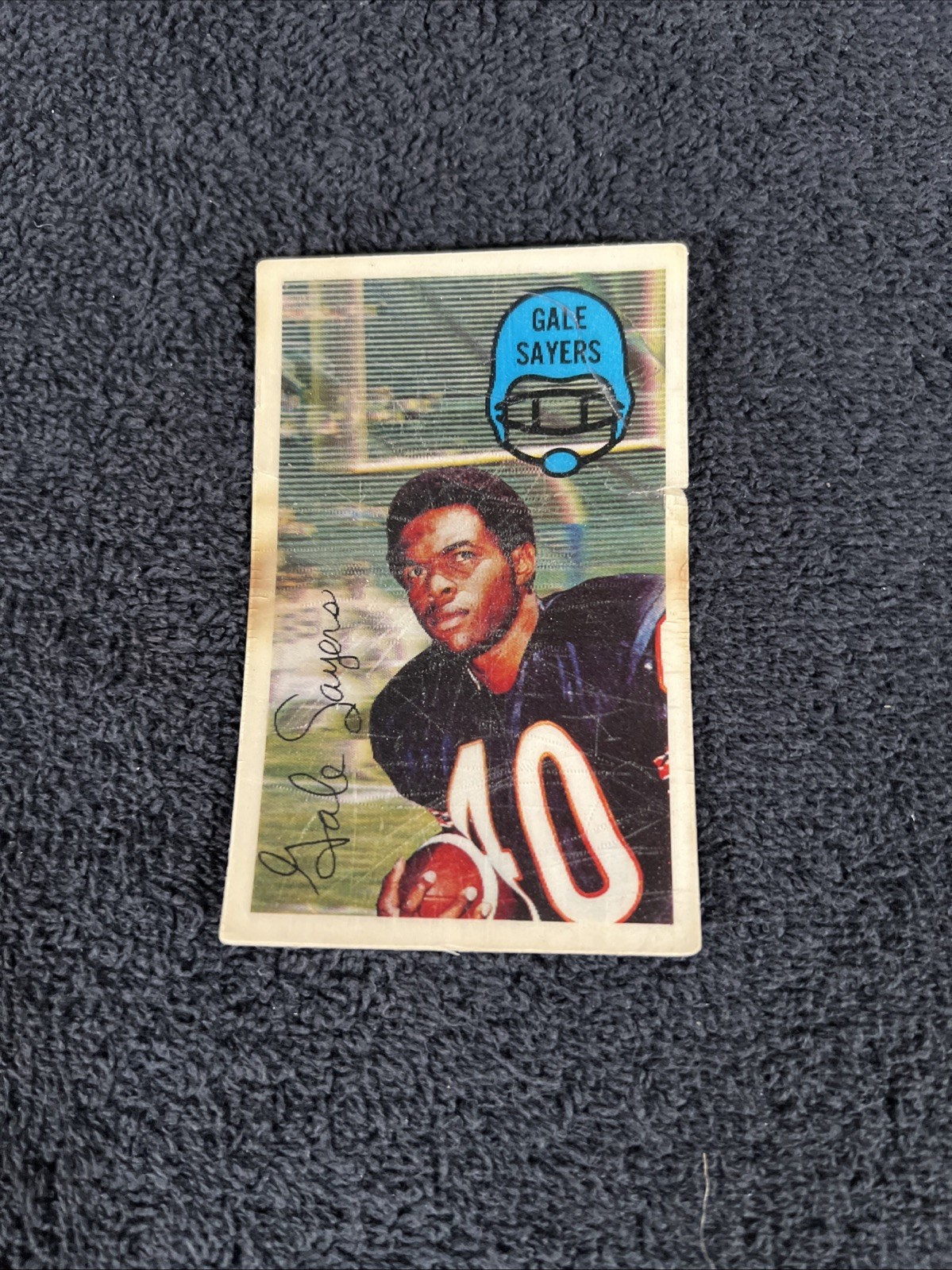 VINTAGE 1970 Kellogg's 3-D Super Stars -Gale Sayers #51 POOR CONDITION SEE PICS