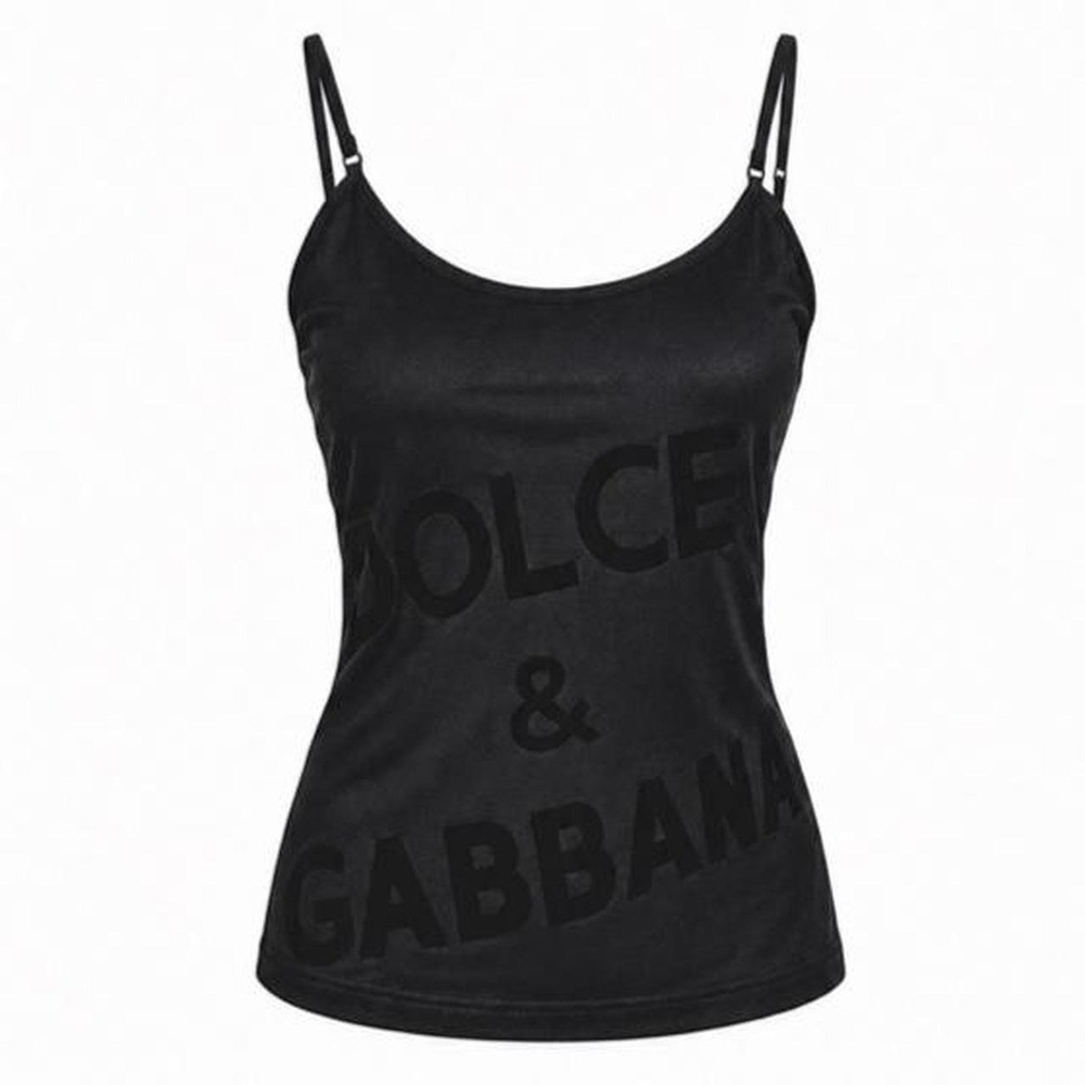 Dolce & Gabbana Vintage Black Logo Tank Dolce & Gabbana Vintage Black Logo Tank