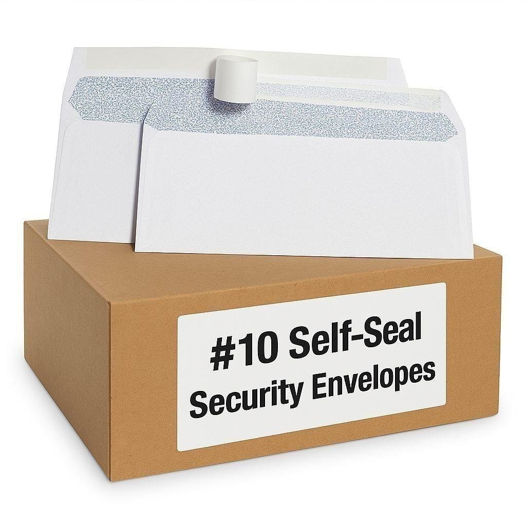 500 - Pack #10 Security Envelopes Self Seal Envelopes 4-1/8\