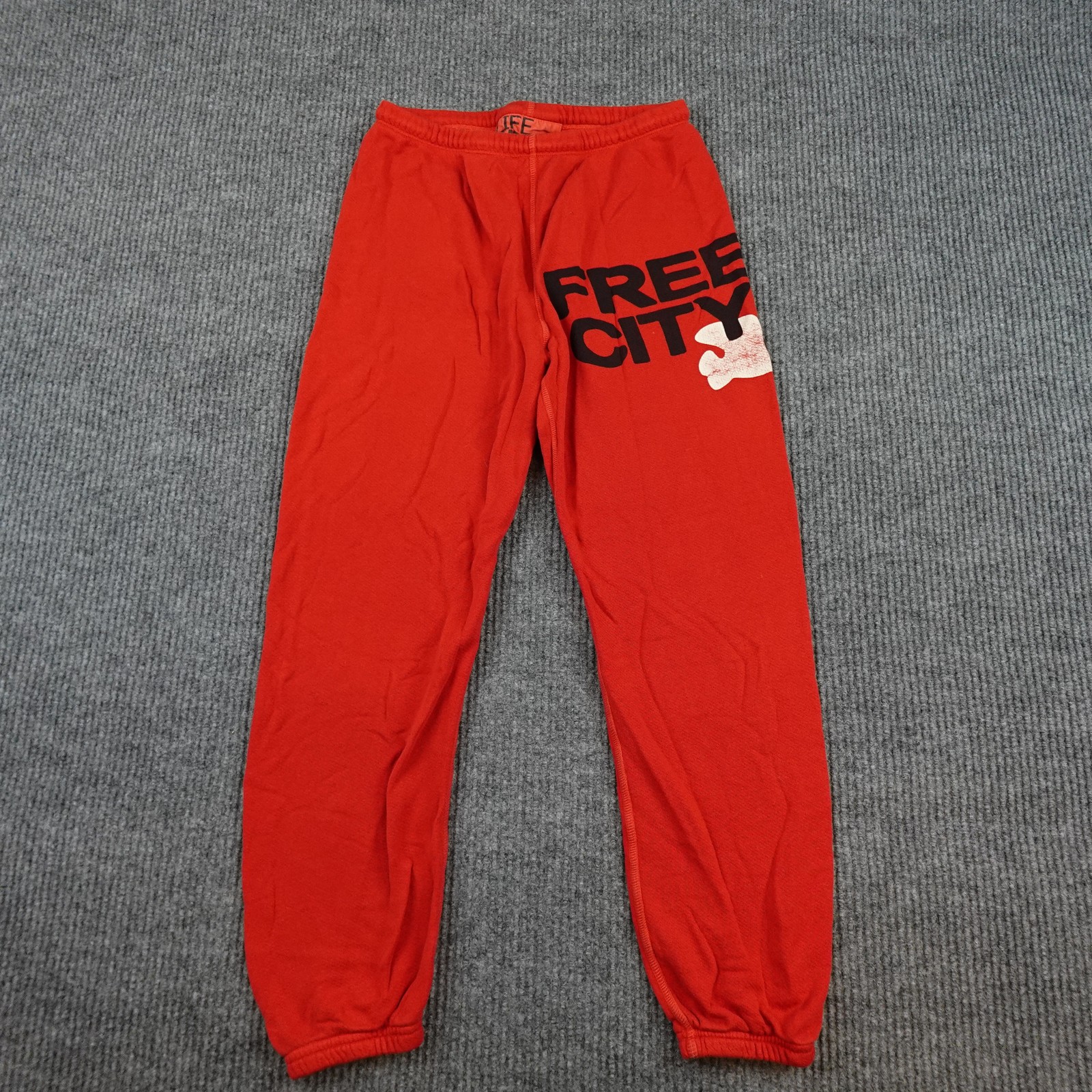Free City Jogger Sweatpants Womens Small Red French Terry Graphic Made USA Free City Jogger Sweatpants Womens Small Red French Terry Graphic Made USA