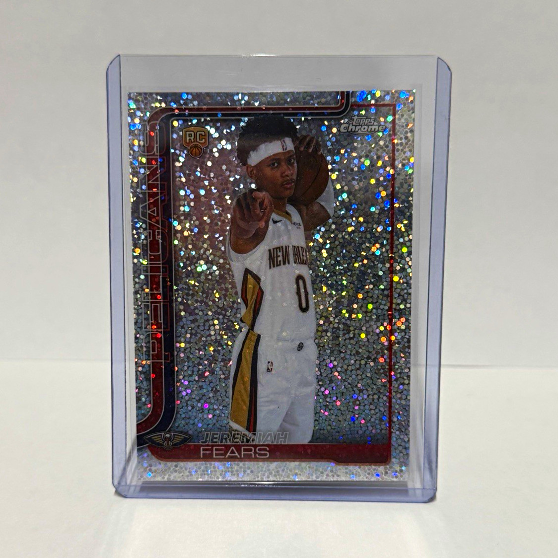 2025-26 Topps Chrome VARIATION SPECKLE REFRACTOR Jeremiah Fears SP RC - PELICANS 2025-26 Topps Chrome VARIATION SPECKLE REFRACTOR Jeremiah Fears SP RC - PELICANS