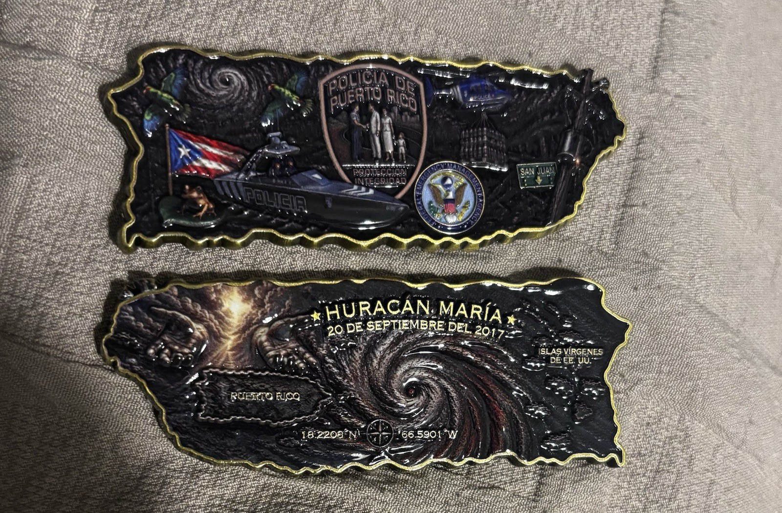 Coin Challenge Huracán María, Policía De Puerto Rico Coin Challenge Huracán María, Policía De Puerto Rico