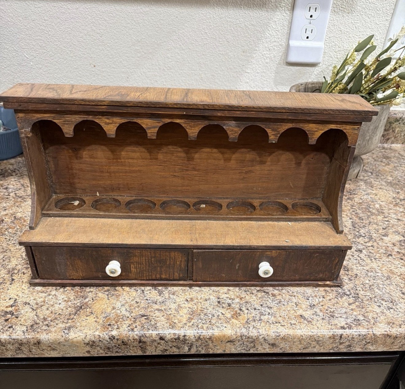 Rustic Wood Rectangular shelf/spice rack Rustic Wood Rectangular shelf/spice rack