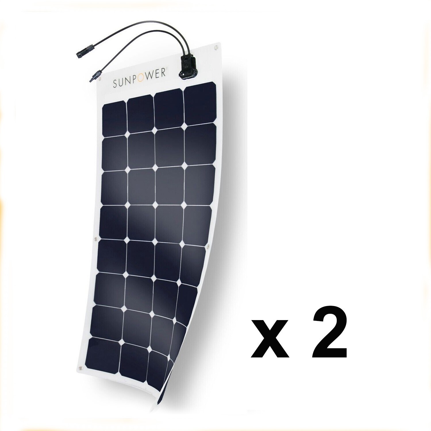 100W x2= 200W Flexible Authentic SunPower Solar Panel for RV, Marine and Camping