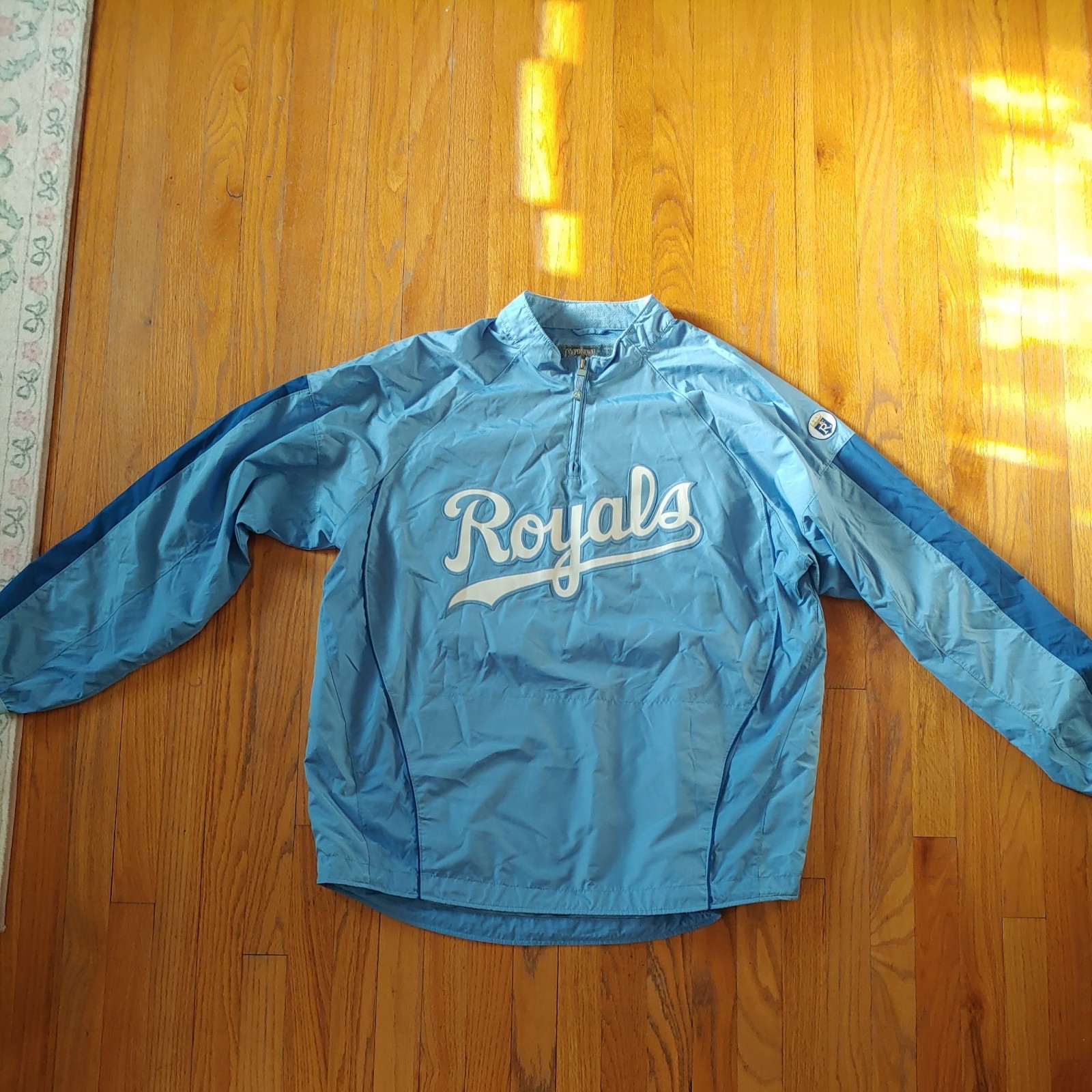 VTG Kansas City Royals Quarter Zip Pullover AUTHENTIC Majestic MLB Collection 2X VTG Kansas City Royals Quarter Zip Pullover AUTHENTIC Majestic MLB Collection 2X
