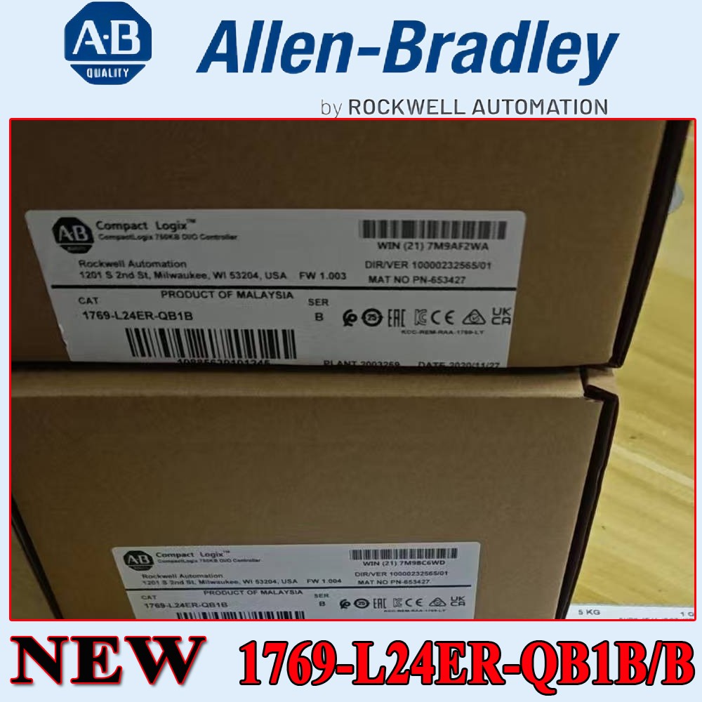 New AB 1769-L24ER-QB1B CompactLogix 750KB DI/O Controller 1769-L24ER-QB1B/B