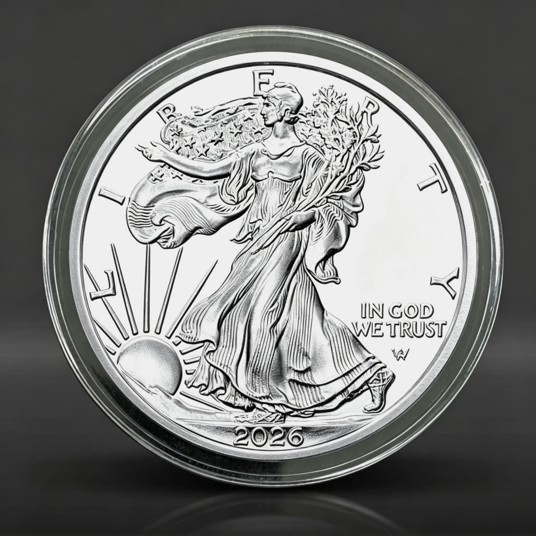 2026 1 oz American Silver Eagle Coin With Capsule - AU Condtion 2026 1 oz American Silver Eagle Coin With Capsule - AU Condtion