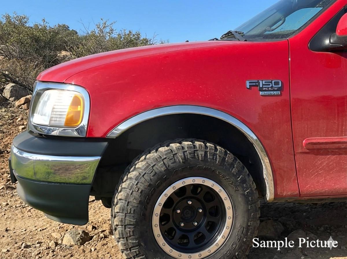 Fits F150 1997-2003 4PC Chrome Polished Stainless Steel Fender Trim Wheel Flares