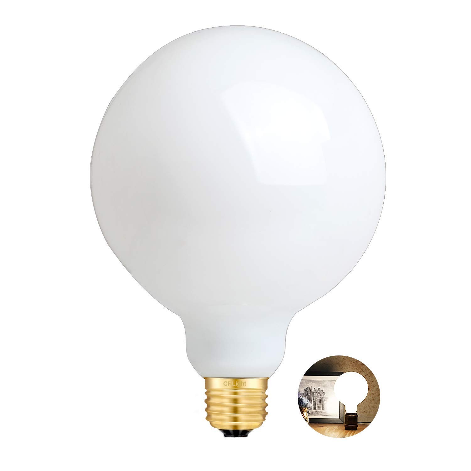 G125 15W Dimmable G40 LED Replacement Globe Bulbs, 3000K Soft White