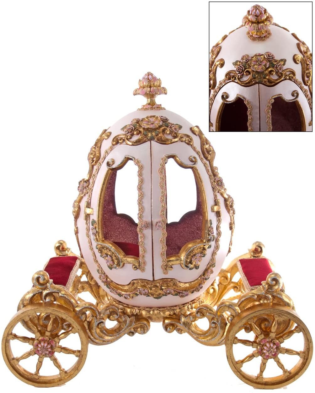 RARE Katherine's Collection Happily Ever After Gilded Age Egg Coach Carriage