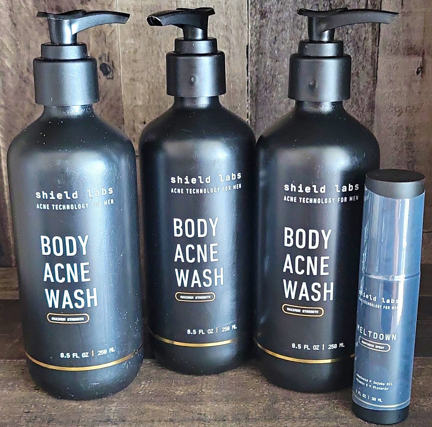 Bundle of Shield Labs Men Body Acne Wash & Meltdown Spray Bundle of Shield Labs Men Body Acne Wash & Meltdown Spray