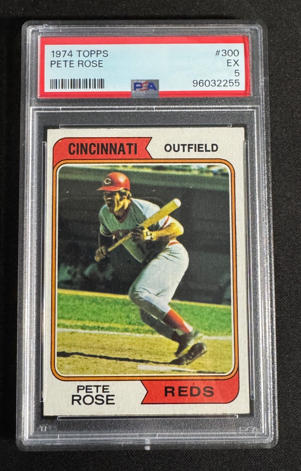 1974 Topps Baseball #300 MLB Legend Hit King Reds PETE ROSE / Graded PSA 5 EX