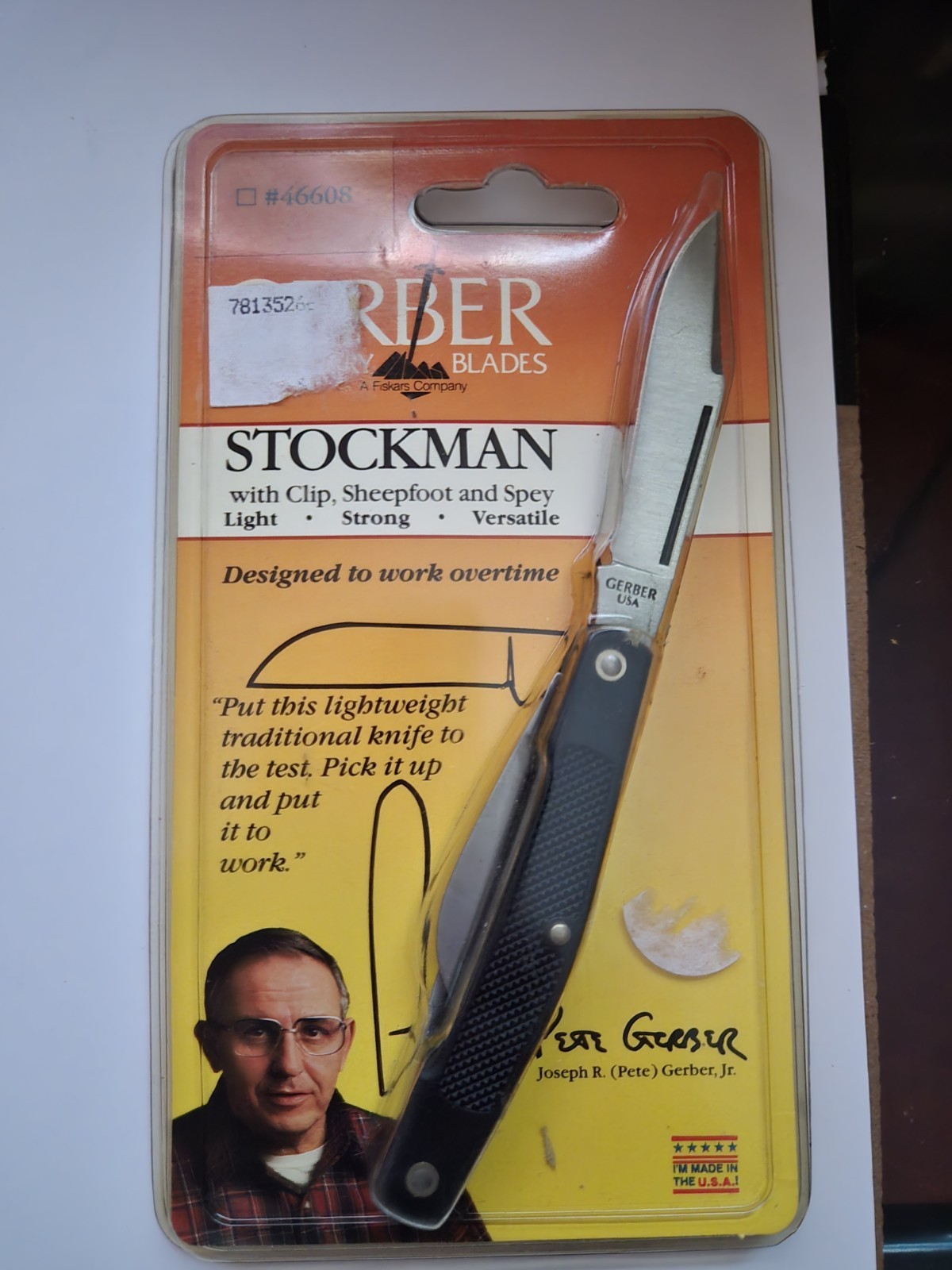 Gerber Legendary Blades Stockman 3-Blade Zytel Handle HC Stainless USA Gerber Legendary Blades Stockman 3-Blade Zytel Handle HC Stainless USA