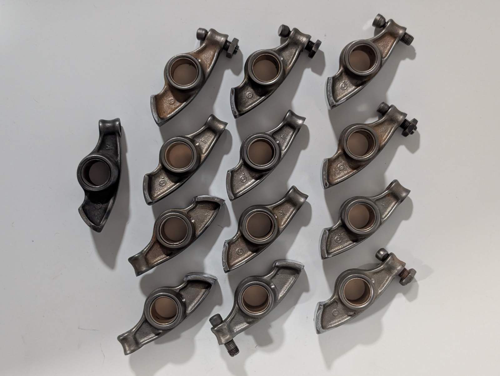 Porsche 911 Early Forged Rocker Arms 1965-1967 Good Condition Set Of 12 + 1 RARE