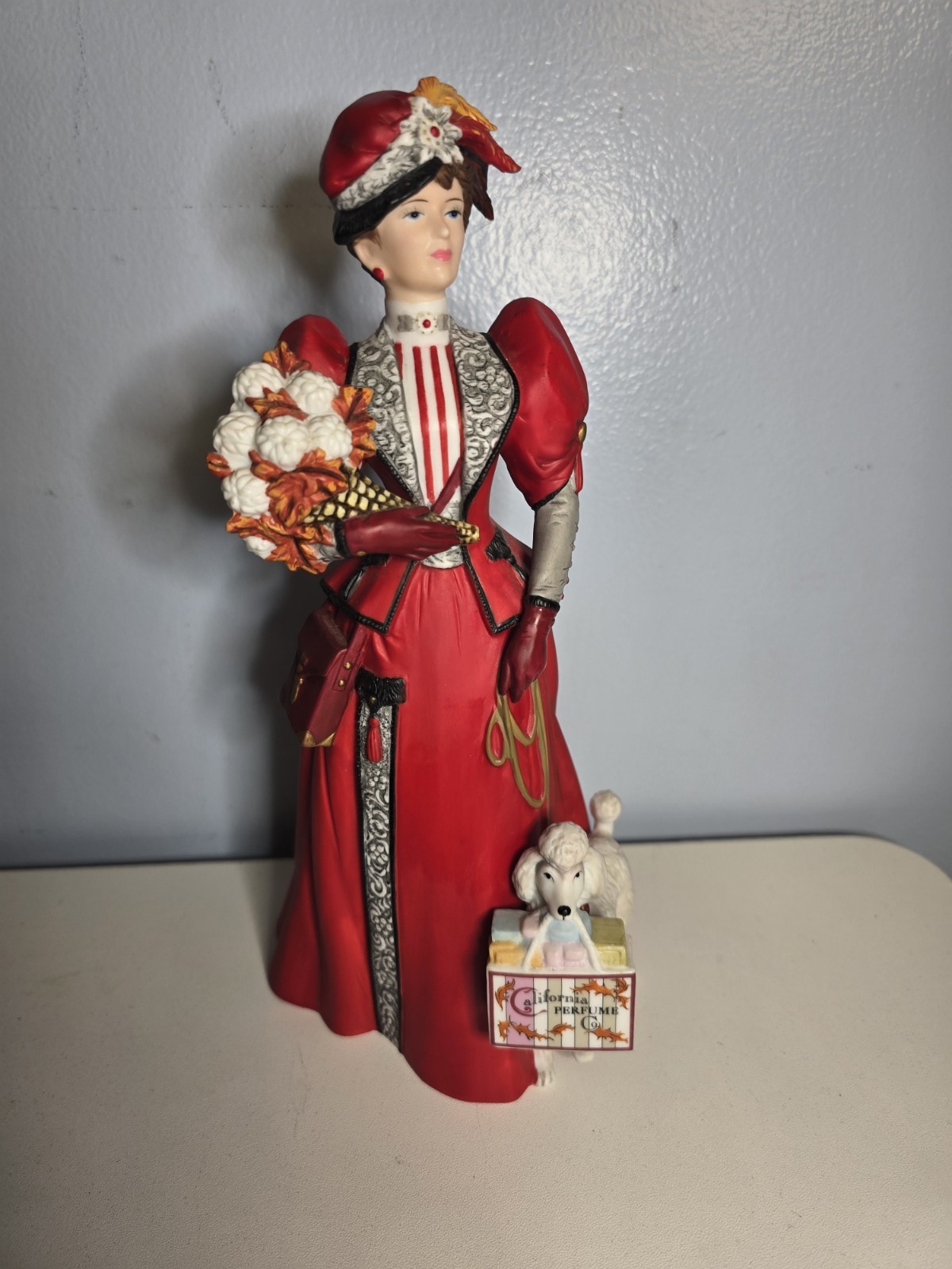 1997 Mrs. Albee Award Avon Porcelain Figurine in Red with White Poodle 10 1997 Mrs. Albee Award Avon Porcelain Figurine in Red with White Poodle 10