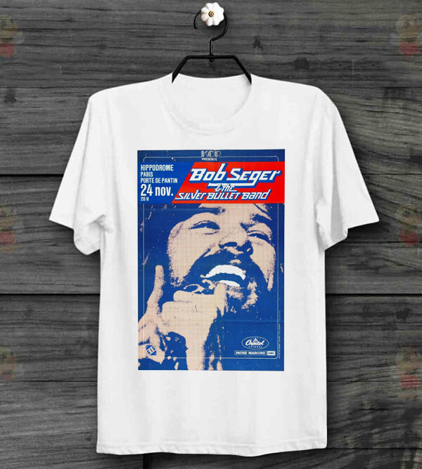 Hot Item Concert Bob Seger White Full Size Unisex Short Sleeve Hot Item Concert Bob Seger White Full Size Unisex Short Sleeve