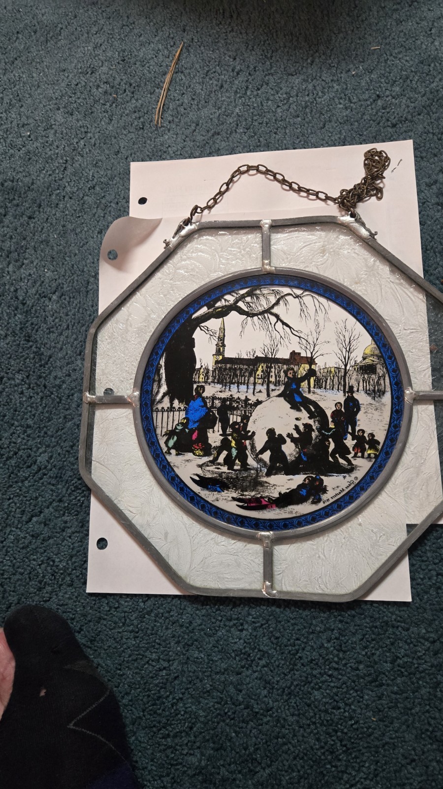 Vintage 1978 Glassmasters Stained Glass Suncatcher \