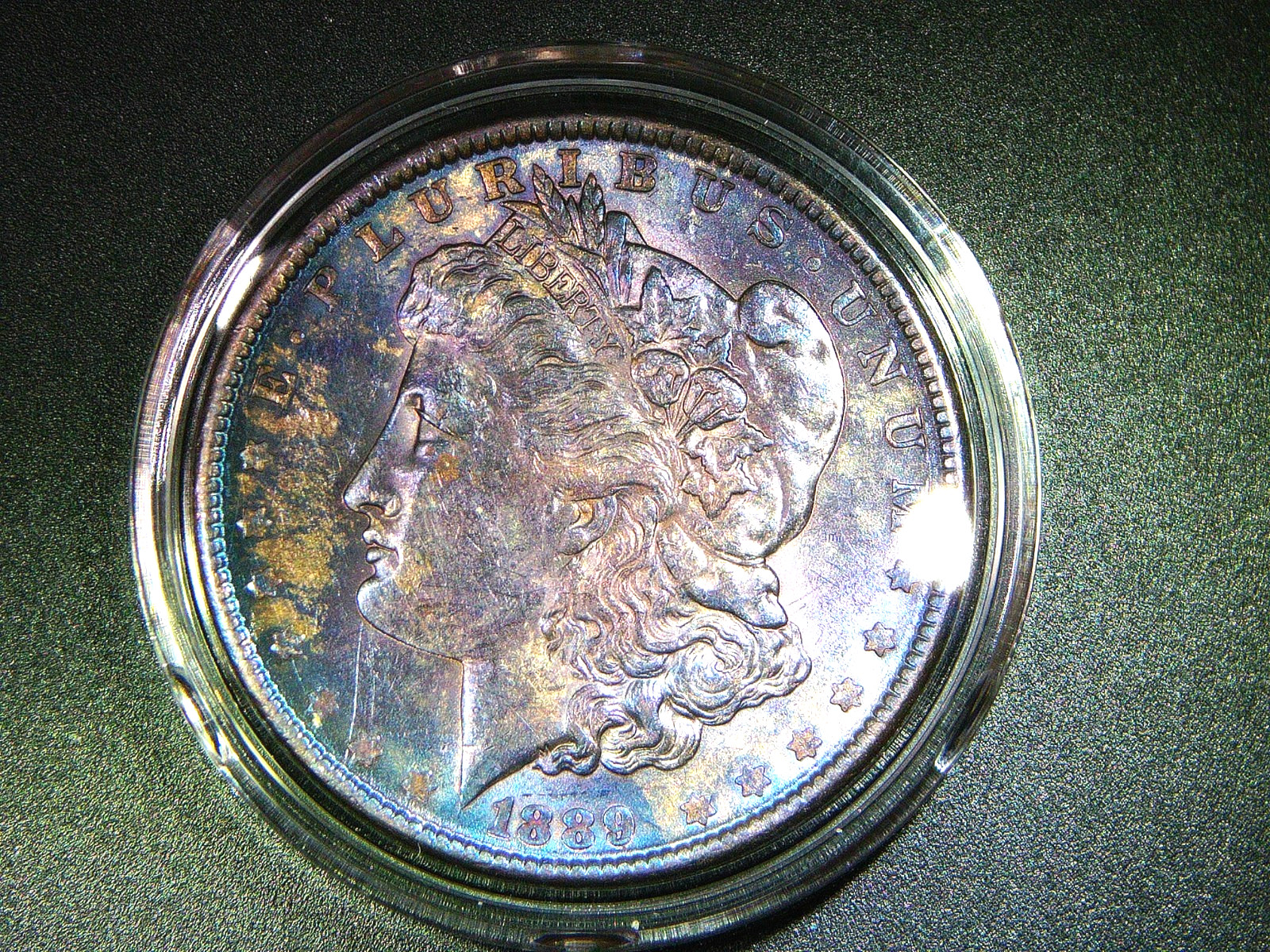 AU/UNC 1889 MORGAN SILVER DOLLAR BEAUTIFULLY TONED COLLECTOR GRADE  M2082