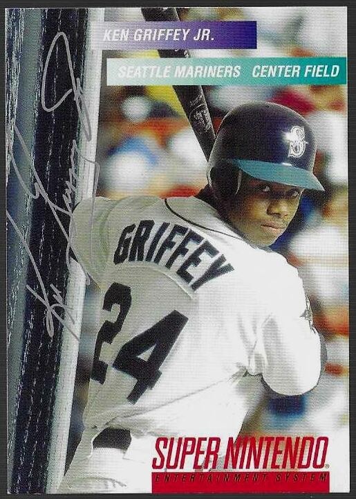 VERY RARE 1994 SUPER NINTENDO PROMO Ken GRIFFEY JR MARINERS REDS HOF NM BEAUTY