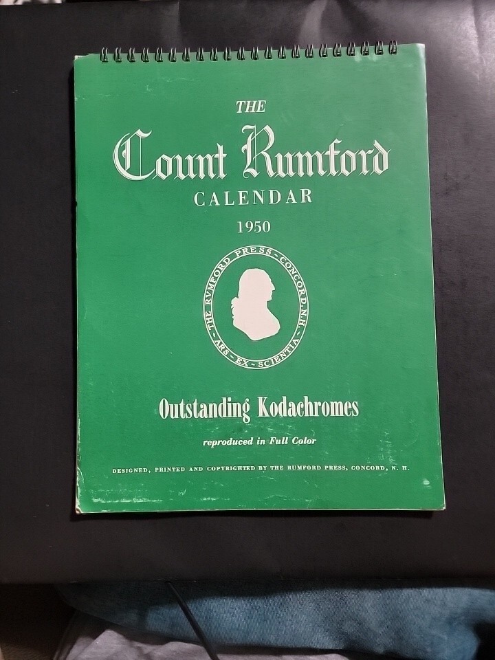 Count Rumford Calander 1950 Count Rumford Calander 1950