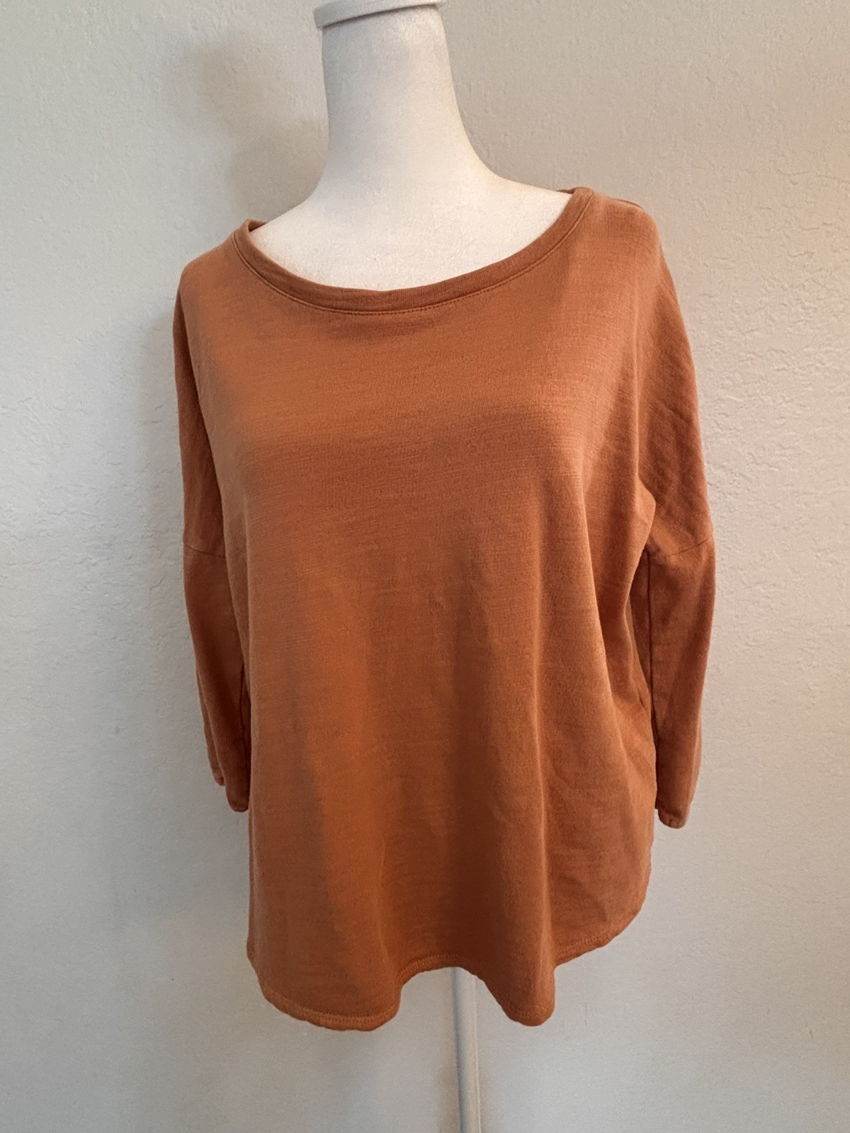 J.Jill Pure Jill 100% Cotton Sweater Womens MP Orange Boho Lagenlook J.Jill Pure Jill 100% Cotton Sweater Womens MP Orange Boho Lagenlook