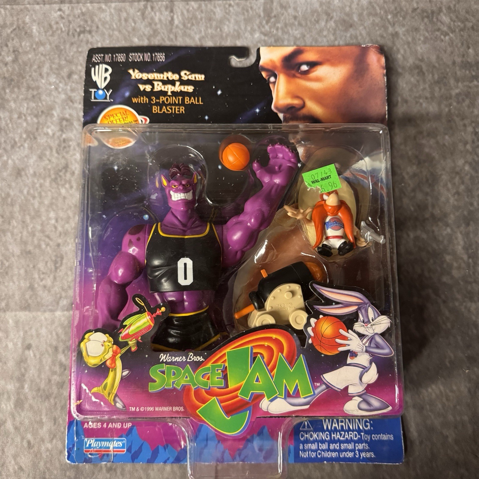 Vintage 1996 WB Playmates Space Jam Yosemite Sam Versus Bupkus Sealed Vintage 1996 WB Playmates Space Jam Yosemite Sam Versus Bupkus Sealed