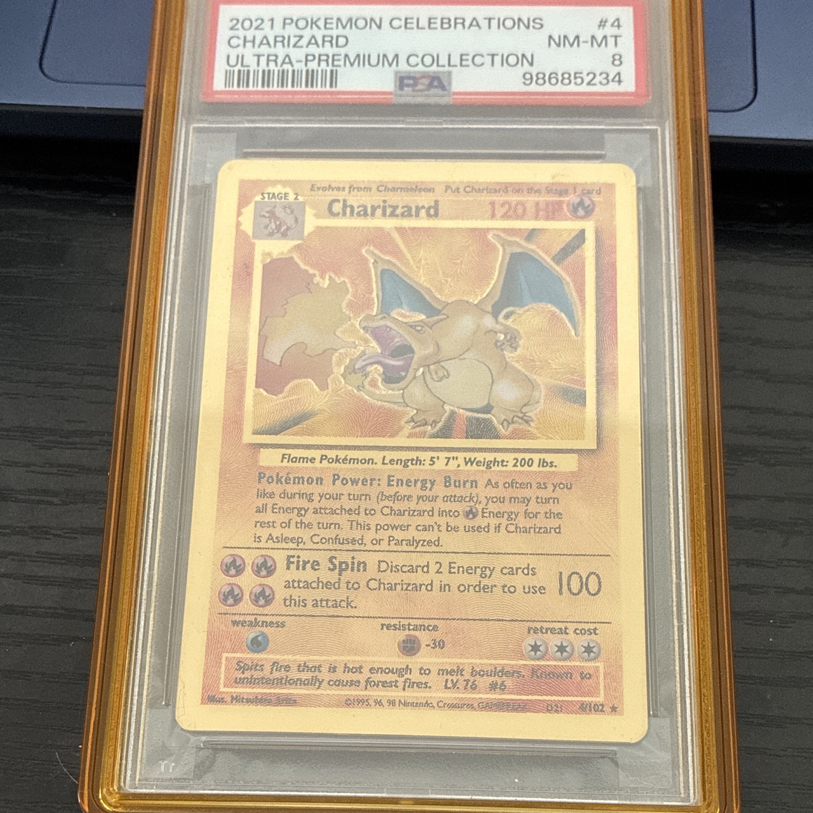 Pokemon Celebrations classic collection metal charizard upc PSA 8. No chipping