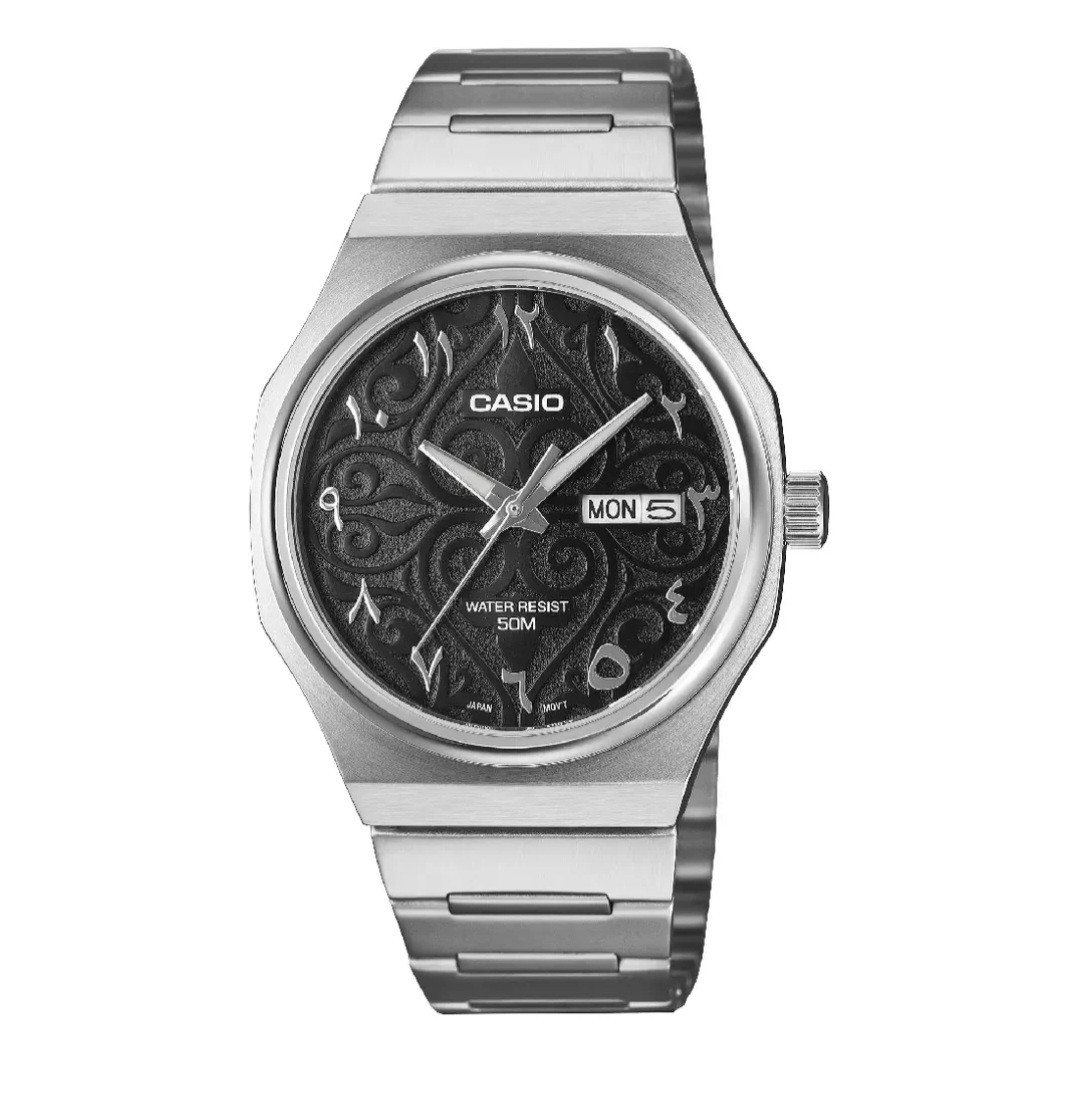 Casio MTP-E735AR-1AV NEW 2026 Arabic Dial Black Stainless Steel Men's Watch Casio MTP-E735AR-1AV NEW 2026 Arabic Dial Black Stainless Steel Men's Watch
