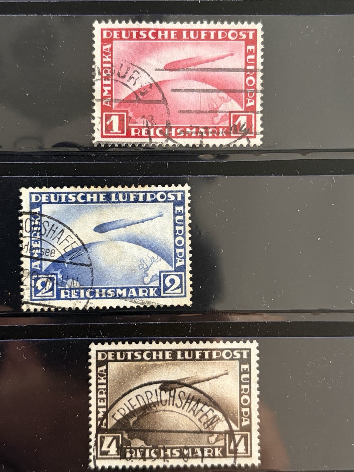 GERMANY - # C35-37 Zeppelin Complete Set Used - CV $ 123 GERMANY - # C35-37 Zeppelin Complete Set Used - CV $ 123
