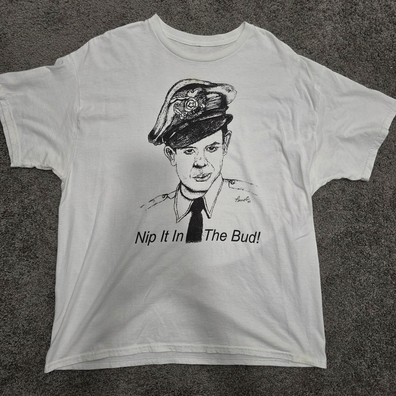Vintage 1997 The Andy Griffith Show Barney Fife Nip It In The Bud Shirt SZ L Art Vintage 1997 The Andy Griffith Show Barney Fife Nip It In The Bud Shirt SZ L Art