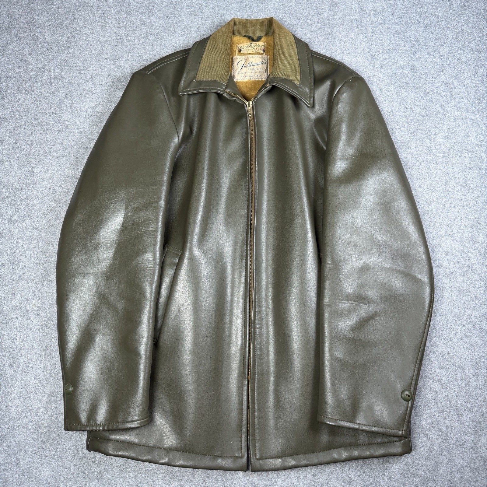 Vintage 50s Fieldmaster Outerwear Sears Roebucks Bolta Flex Fleece Lined Jacket Vintage 50s Fieldmaster Outerwear Sears Roebucks Bolta Flex Fleece Lined Jacket