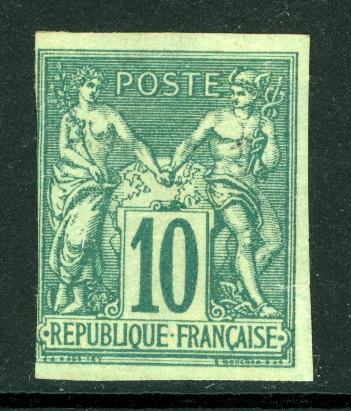 France 1877 Colonies General Issues 10¢ Imperf Type 2 Scott #32 Mint G43 France 1877 Colonies General Issues 10¢ Imperf Type 2 Scott #32 Mint G43