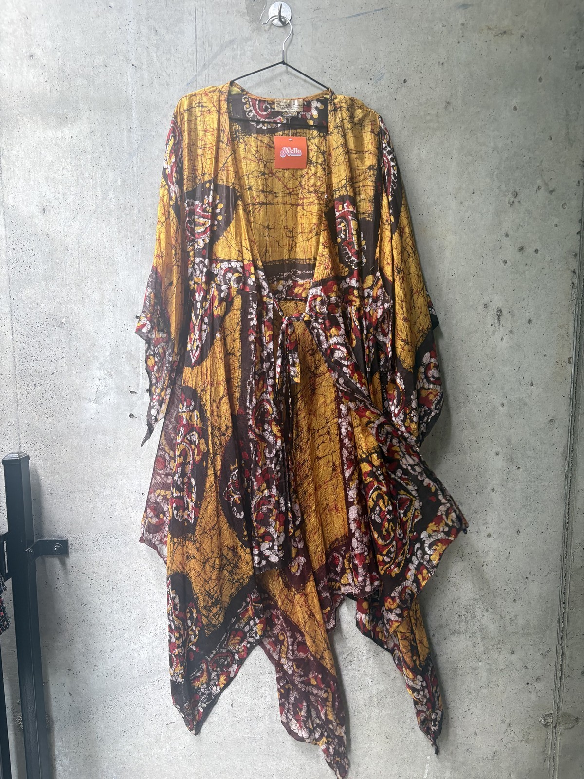 Made For Manu-Ella Creations Paris-London-New York Paisley Print Kimono Duster