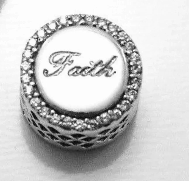 AUTHENTIC PANDORA Sterling Silver Faith Charm Bead AUTHENTIC PANDORA Sterling Silver Faith Charm Bead