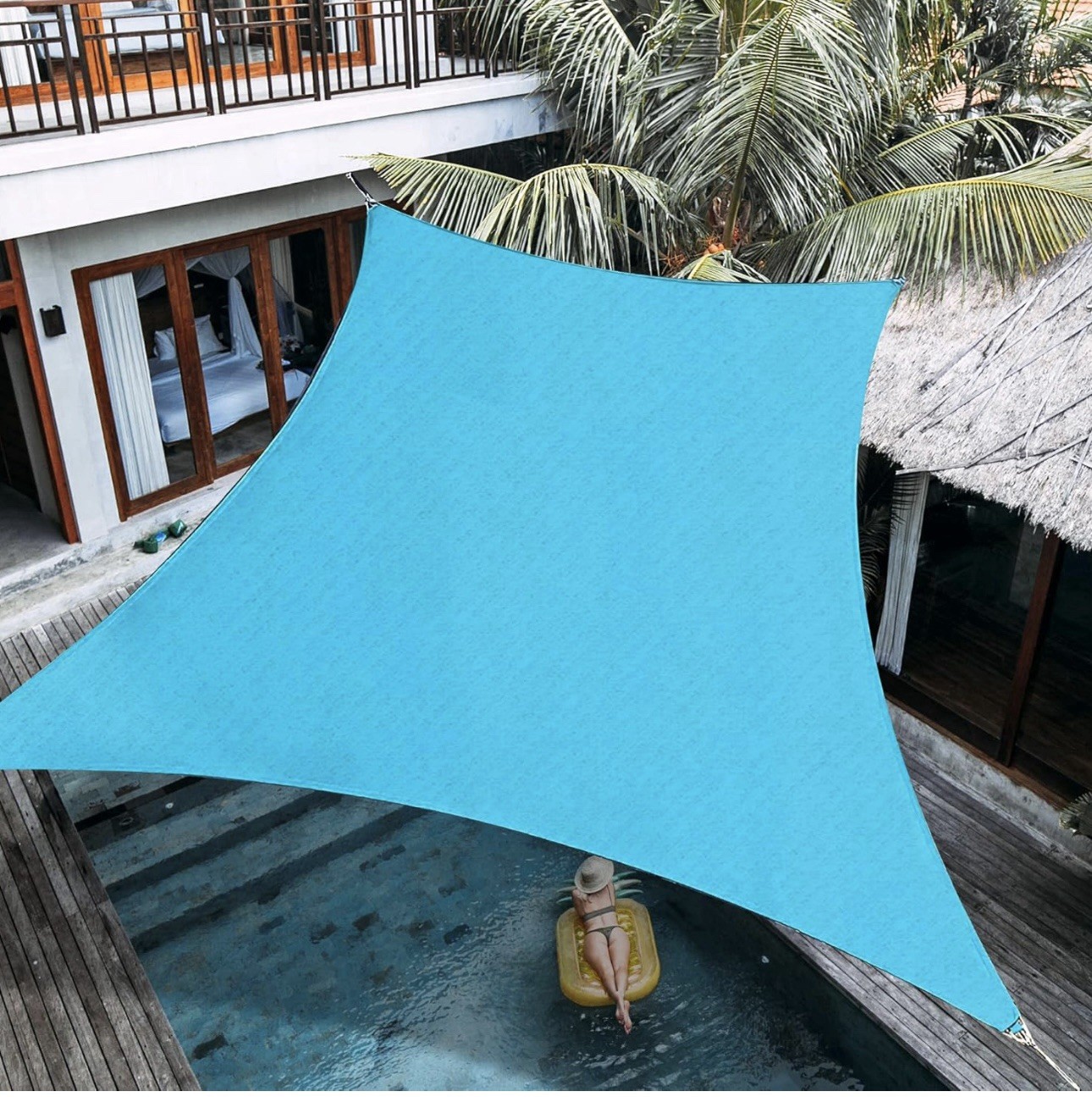 Palace World 8x24 Ft Turquoise Sun Shade Sail pw1212 Sun Block Commercial Grade Palace World 8x24 Ft Turquoise Sun Shade Sail pw1212 Sun Block Commercial Grade