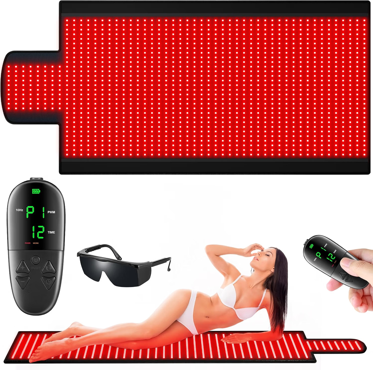 Red Light Therapy Full Body Mat with Remote Control 75\