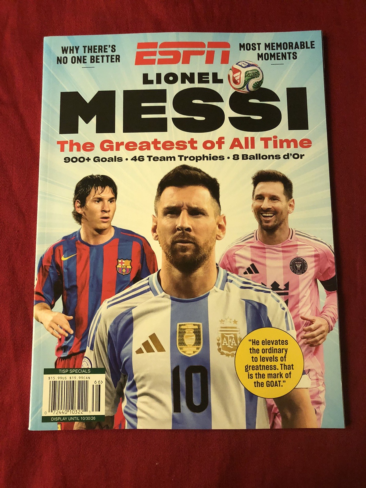 ESPN Lionel Messi The Greatest Of All Time Magazine 2026