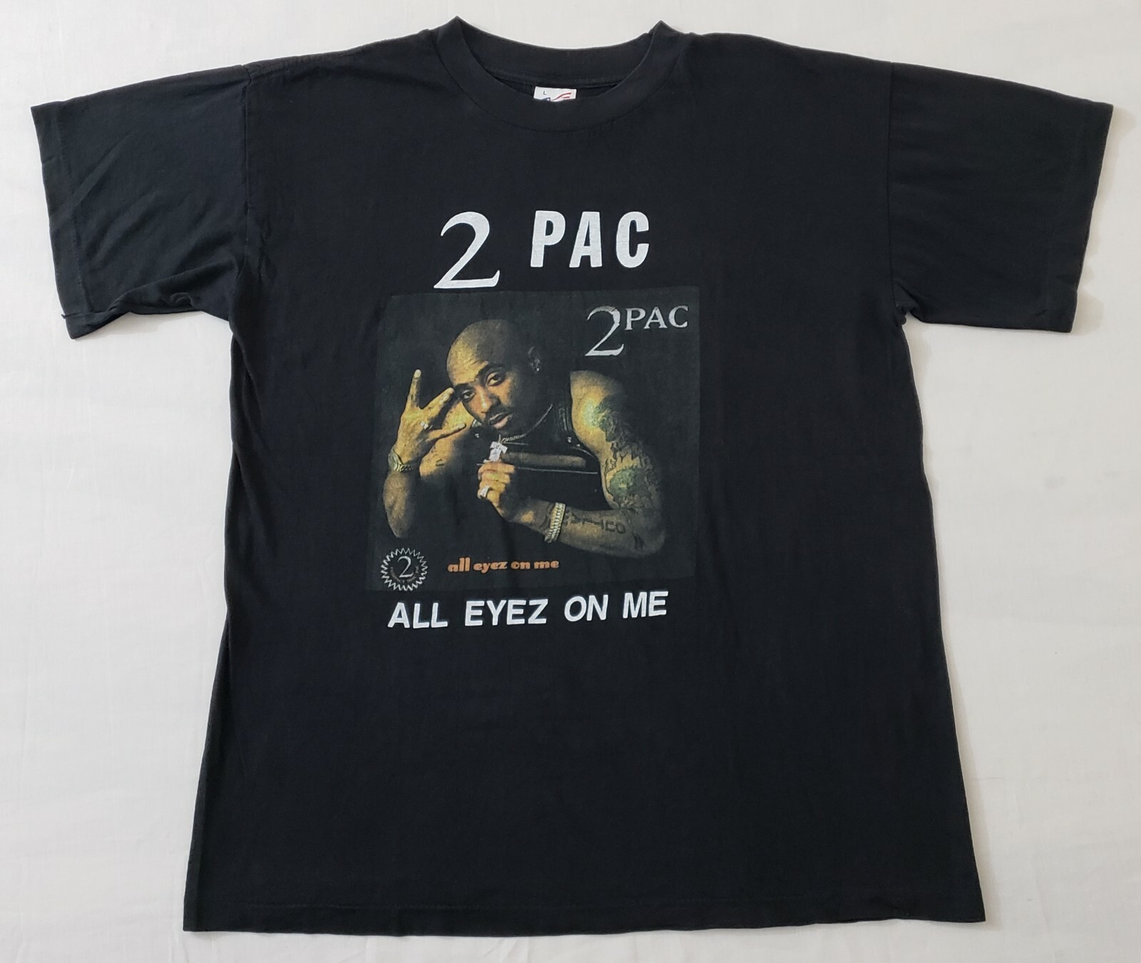 Vintage 1996 Tupac All Eyez On Me T-Shirt Sz Large 90s Rap Tee Hip Hop 2PAC RARE