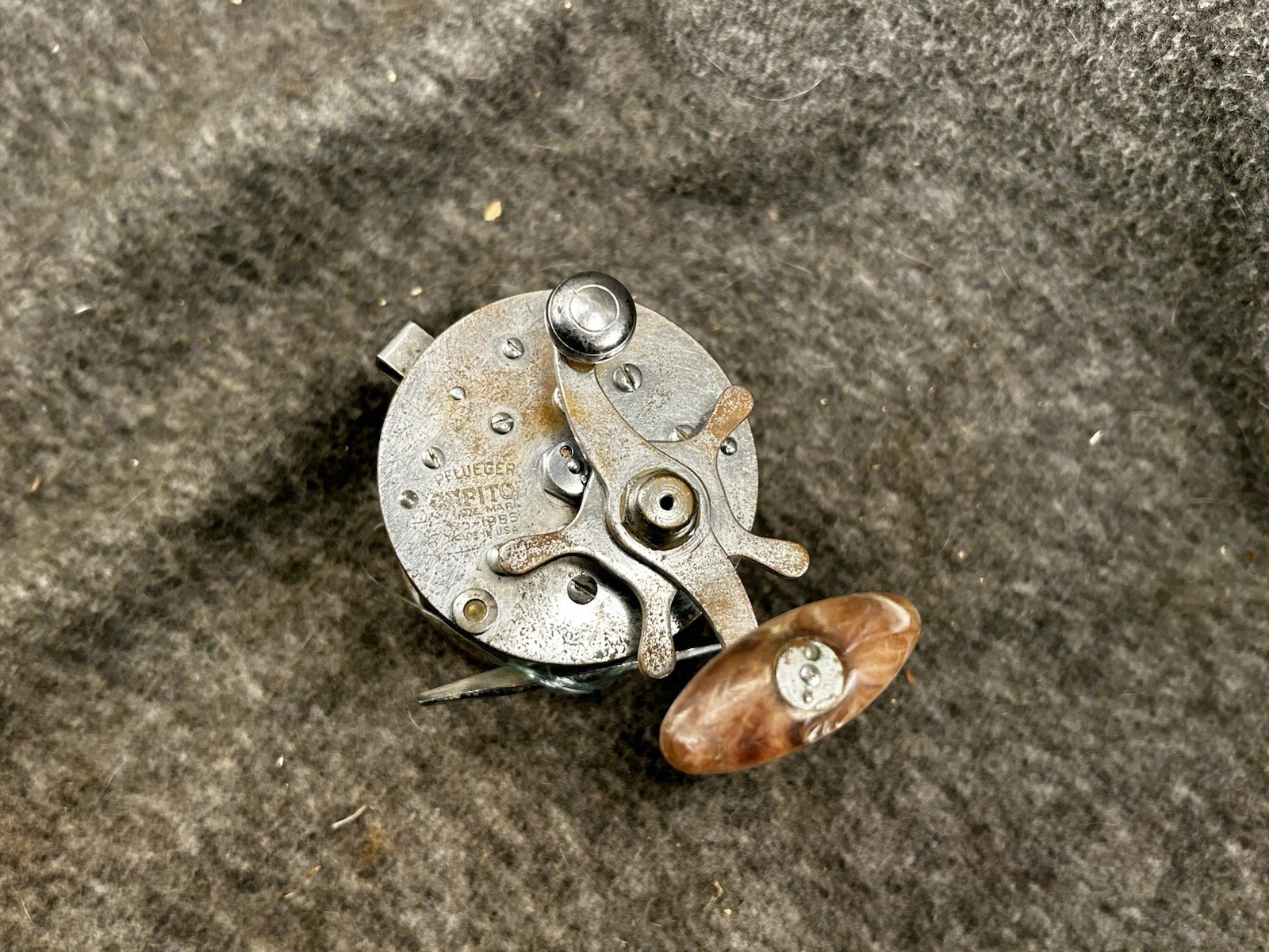 Vintage Pflueger Capitol No 1985 Conventional Saltwater Fishing Reel Made in USA