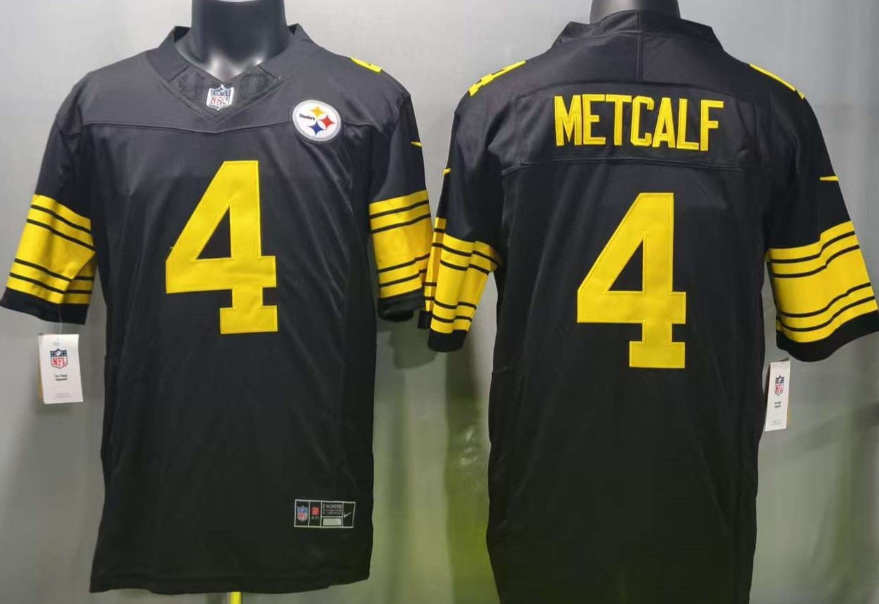 Tariffs​ Free PIT Steelers F.U.S.E Black Alternate Sewn Stitched Jersey.