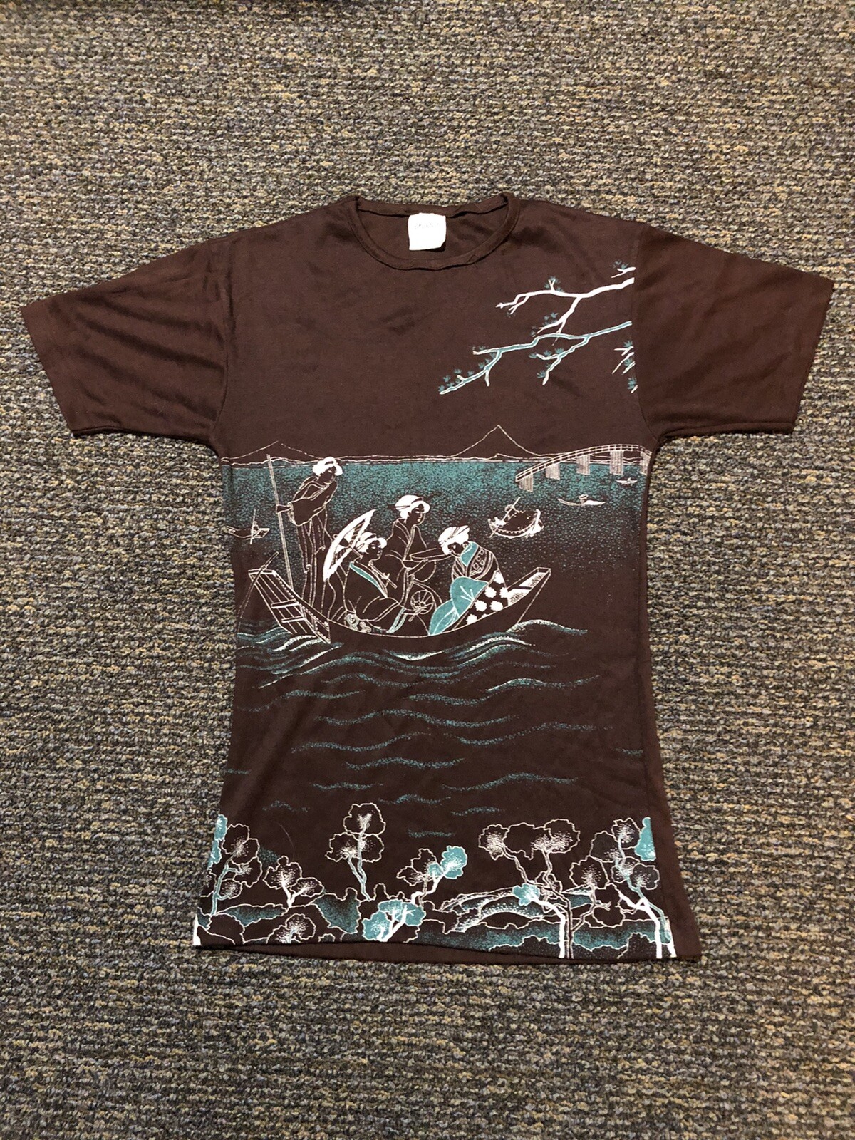 Vintage 1950s Bruxton Knit Geisha Surfer tee Hawaii Made In USA Size 18 T Shirt Vintage 1950s Bruxton Knit Geisha Surfer tee Hawaii Made In USA Size 18 T Shirt