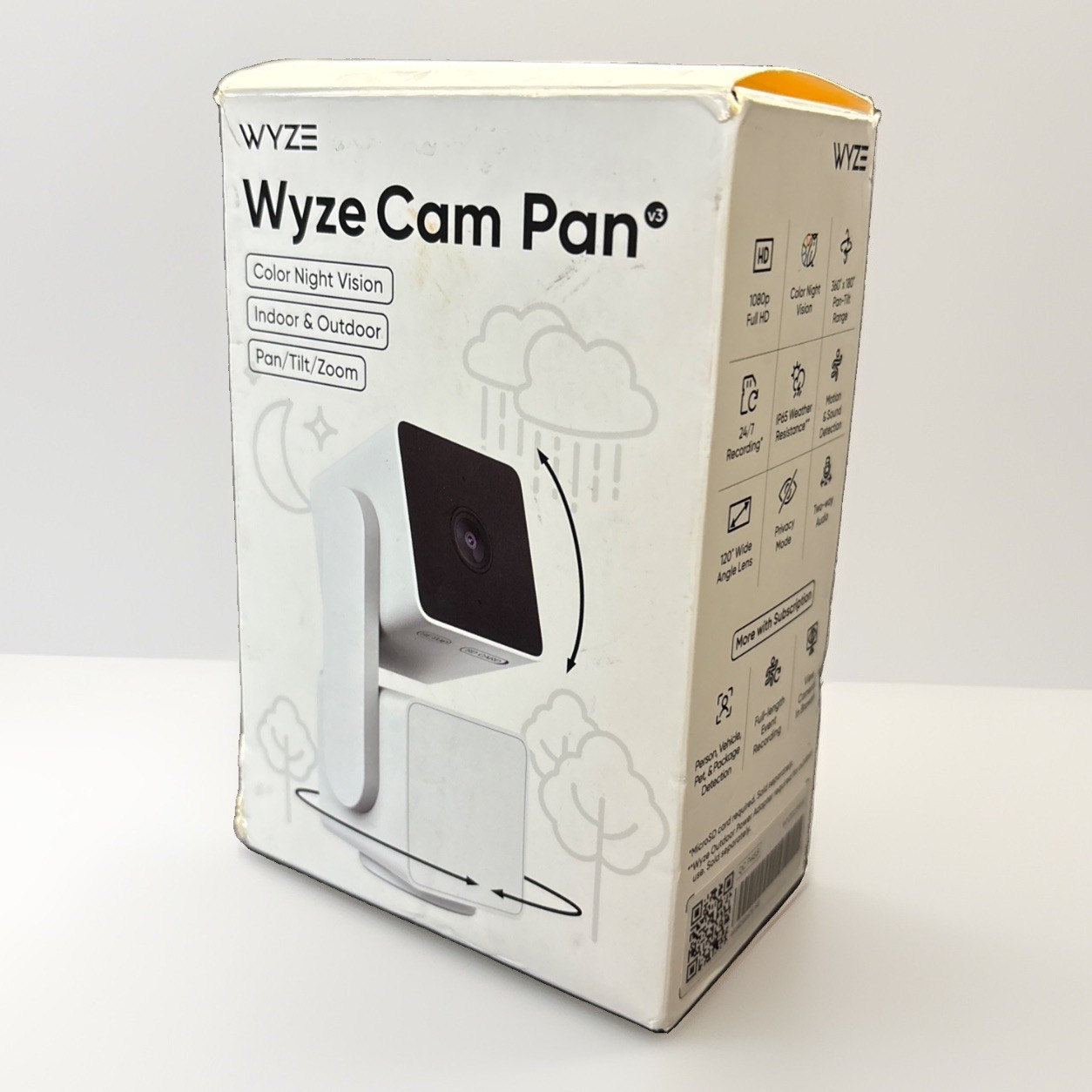 Wyze Cam Pan v3 Indoor/Outdoor Wireless 1080p PTZ Security Camera New