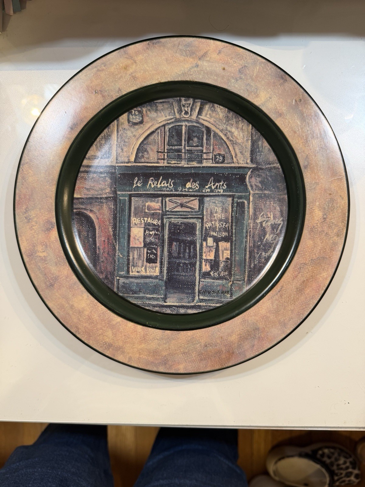 Vintage French Paris Wall Plaque le Palais Des Arts Restaurant Street Scene 10 Vintage French Paris Wall Plaque le Palais Des Arts Restaurant Street Scene 10