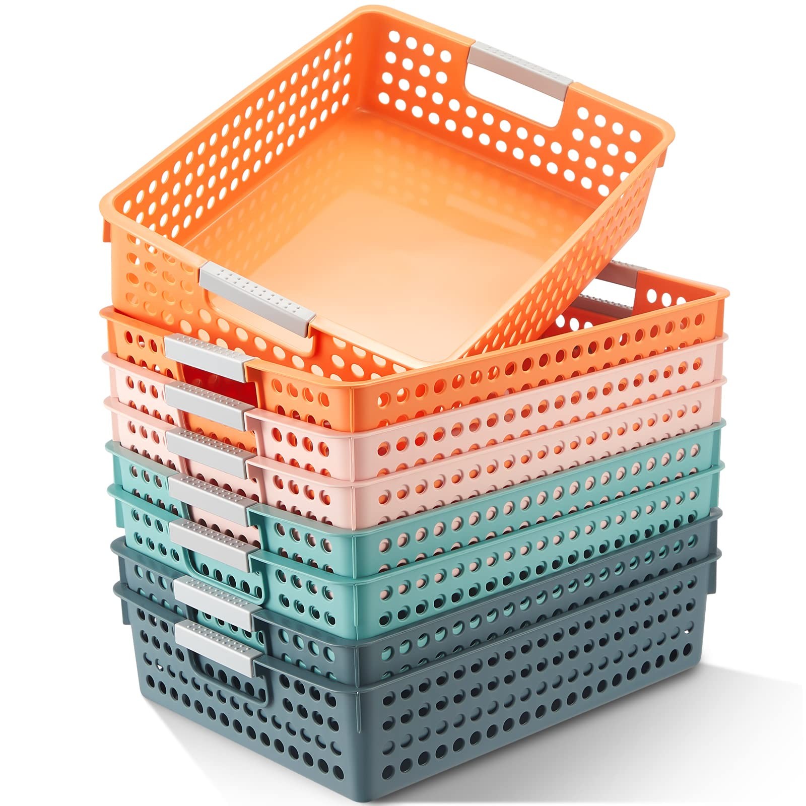 Leinuosen 8 Pack Classroom Paper Trays 14\'\'x10\'\' Hold Turn In Trays Classrooms Leinuosen 8 Pack Classroom Paper Trays 14\'\'x10\'\' Hold Turn In Trays Classrooms