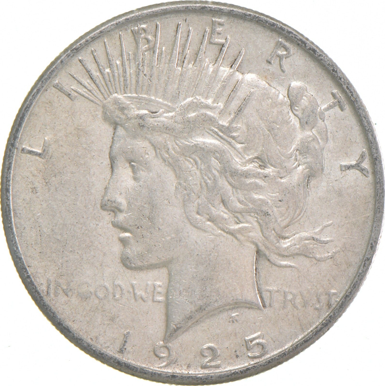 1925-S Peace US Silver Dollar - 90% San Francisco Minted 1925-S Peace US Silver Dollar - 90% San Francisco Minted